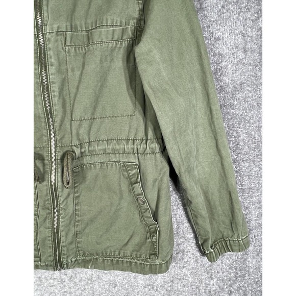 Old Navy Long Sleeve Utility Cargo Field Jacket Womens Small Green Pockets Zip - Picture 8 of 16